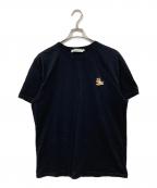 maison kitsuneメゾンキツネ）の古着「チラックスロゴ Tシャツ」｜ブラック