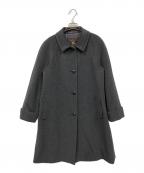 Burberry'sバーバリーズ）の古着「裏チェックアンゴラ混ステンカラーコート」｜グレー