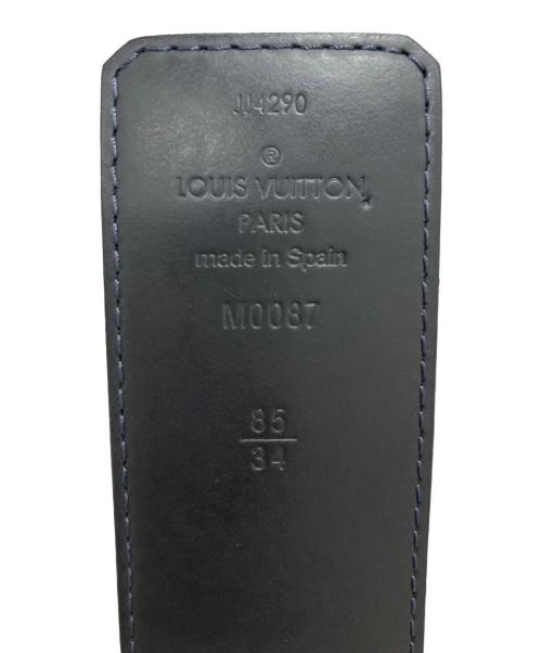 LOUIS VUITTON（ルイ ヴィトン）LOUIS VUITTON (ルイ ヴィトン) ダミエ コバルト サンチュール ベルト ブラック サイズ:85/34の古着・服飾アイテム
