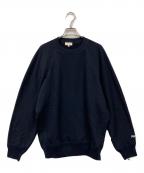 BLAMINKブラミンク）の古着「ワンポイントロゴ オーバートレーナー」｜ネイビー