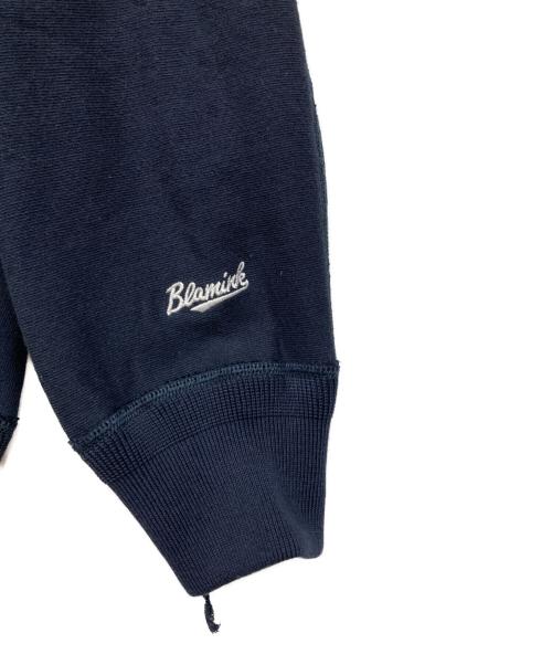 BLAMINK（ブラミンク）BLAMINK (ブラミンク) ワンポイントロゴ オーバートレーナー ネイビー サイズ:1の古着・服飾アイテム