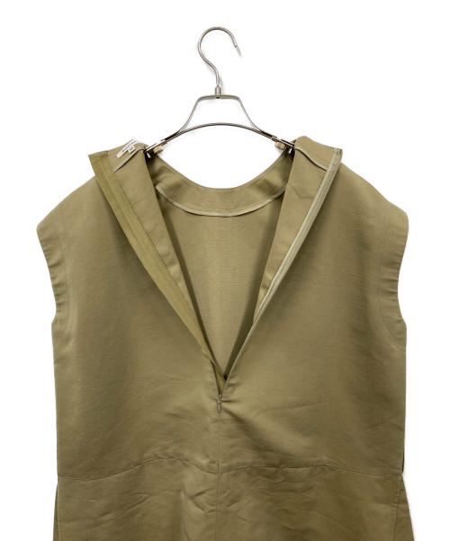 BLAMINK（ブラミンク）BLAMINK (ブラミンク) ノースリーブワンピース ベージュ サイズ:36の古着・服飾アイテム