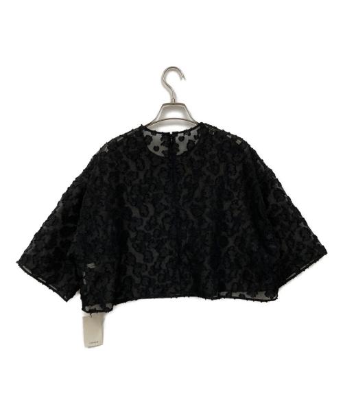 LOHEN（ローヘン）LOHEN (ローヘン) SHEER JACQUARD CROPPED BLOUSE ブラック サイズ:FREE 未使用品の古着・服飾アイテム