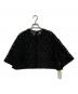LOHEN（ローヘン）の古着「SHEER JACQUARD CROPPED BLOUSE」｜ブラック