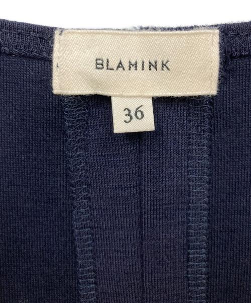 BLAMINK（ブラミンク）BLAMINK (ブラミンク) BLMK Uネックノースリーブワンピース ネイビー サイズ:36の古着・服飾アイテム