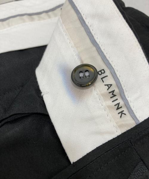 BLAMINK（ブラミンク）BLAMINK (ブラミンク) シルクリネンギャザーストレートパンツ ネイビー サイズ:36の古着・服飾アイテム