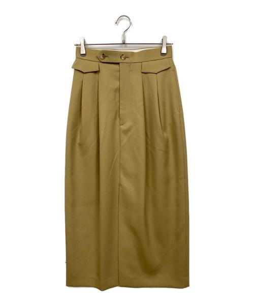 BLAMINK（ブラミンク）BLAMINK (ブラミンク) タックタイトスカート ベージュ サイズ:36の古着・服飾アイテム