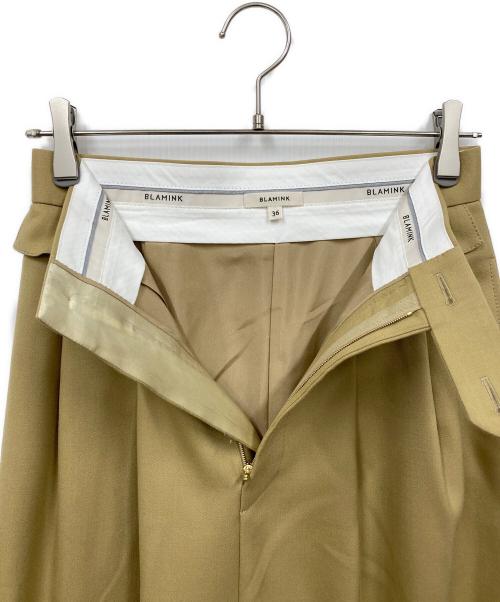 BLAMINK（ブラミンク）BLAMINK (ブラミンク) タックタイトスカート ベージュ サイズ:36の古着・服飾アイテム