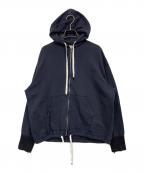 BLAMINKブラミンク）の古着「コットンジップパーカー」｜ネイビー