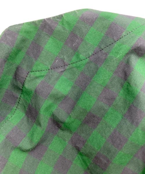 BLAMINK（ブラミンク）BLAMINK (ブラミンク) M．SUMMERブロックチェックバンドカラーワンピース グリーン サイズ:36の古着・服飾アイテム