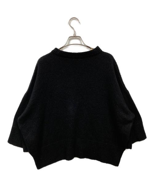 BLAMINK（ブラミンク）BLAMINK (ブラミンク) シルク5Gクルーネックショートスリーブニット ブラック サイズ:36の古着・服飾アイテム