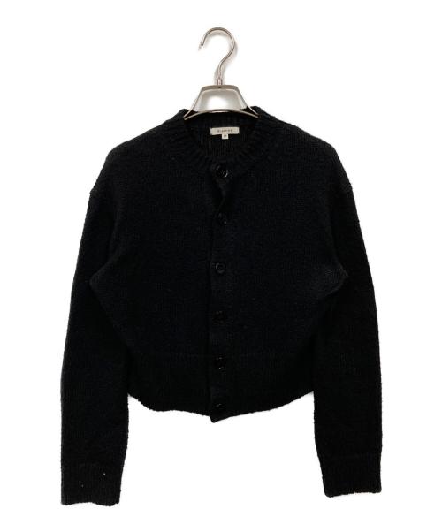 BLAMINK（ブラミンク）BLAMINK (ブラミンク) シルク100%5Gクルーネックカーディガン ブラック サイズ:36の古着・服飾アイテム