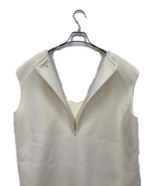 BLAMINK（ブラミンク）BLAMINK (ブラミンク) ダブルフェイスノースリーブブラウス アイボリー サイズ:36の古着・服飾アイテム