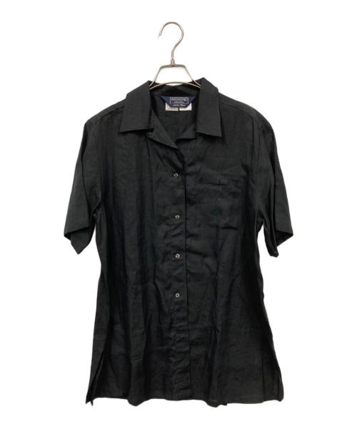WEEKEND Max Mara（ウィークエンド マックスマーラ）Weekend Max Mara (ウィークエンド マックスマーラ) 半袖リネンシャツ ブラック サイズ:Mの古着・服飾アイテム