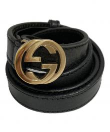 GUCCI（グッチ）の古着「インターロッキングG ベルト」｜ブラック