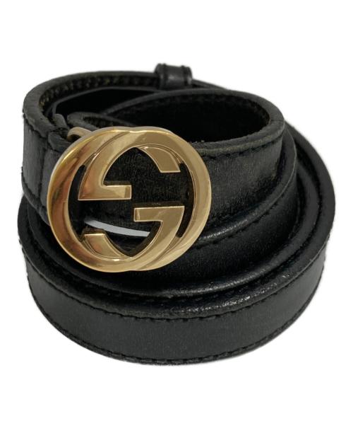 GUCCI（グッチ）GUCCI (グッチ) インターロッキングG ベルト ブラックの古着・服飾アイテム