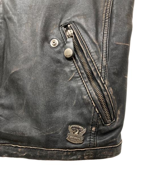 DIESEL（ディーゼル）DIESEL (ディーゼル) レザーベスト ブラック サイズ:Lの古着・服飾アイテム