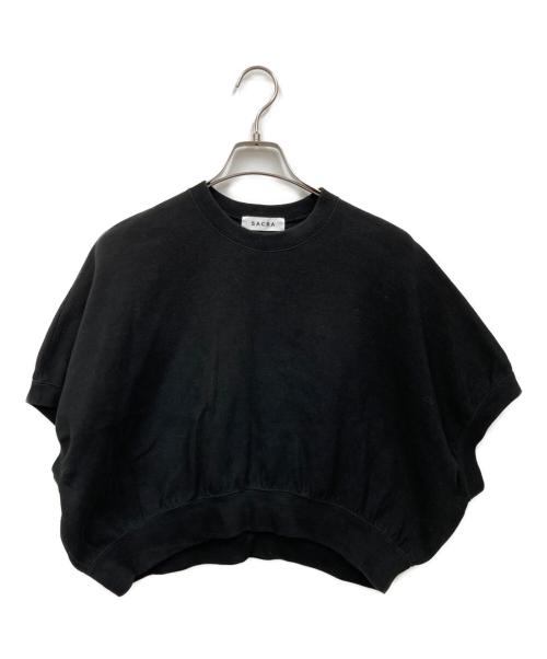 SACRA（サクラ）SACRA (サクラ) DOUBLE KNITTED CLOTH TOP ブラック サイズ:38の古着・服飾アイテム