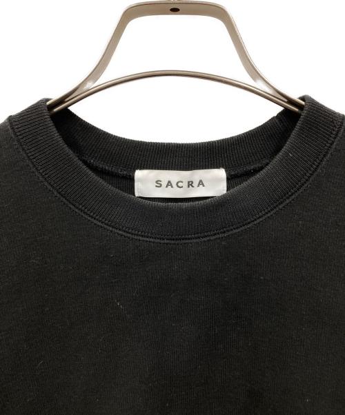 SACRA（サクラ）SACRA (サクラ) DOUBLE KNITTED CLOTH TOP ブラック サイズ:38の古着・服飾アイテム