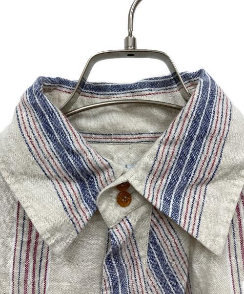 Vivienne Westwood man（ヴィヴィアン ウェストウッド マン）Vivienne Westwood man (ヴィヴィアン ウェストウッド マン) リネン変形シャツ ベージュ サイズ:44の古着・服飾アイテム