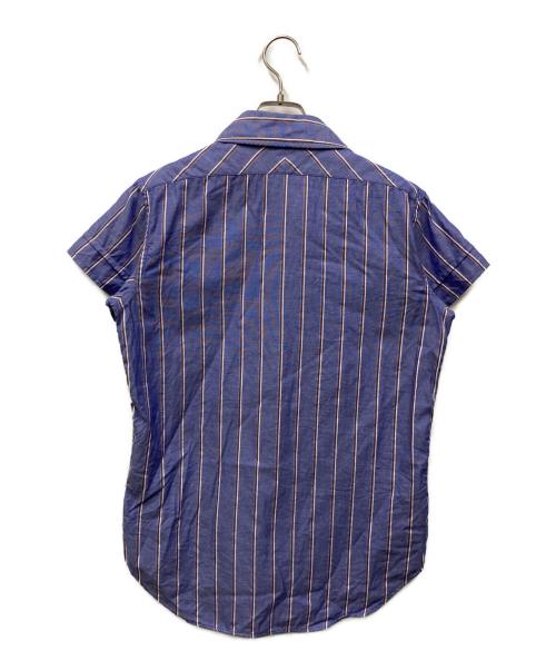 Vivienne Westwood man（ヴィヴィアン ウェストウッド マン）Vivienne Westwood man (ヴィヴィアン ウェストウッド マン) オーブデザイン半袖シャツ ブルー サイズ:Mの古着・服飾アイテム