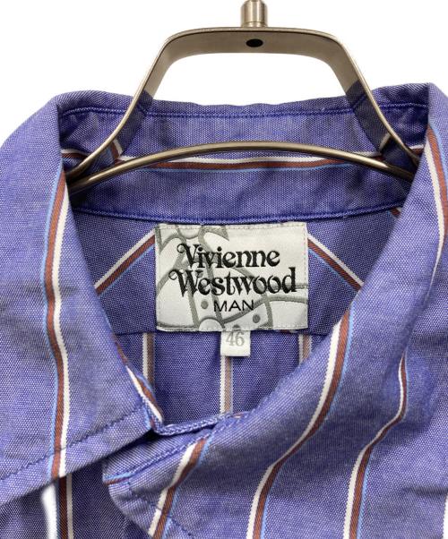 Vivienne Westwood man（ヴィヴィアン ウェストウッド マン）Vivienne Westwood man (ヴィヴィアン ウェストウッド マン) オーブデザイン半袖シャツ ブルー サイズ:Mの古着・服飾アイテム