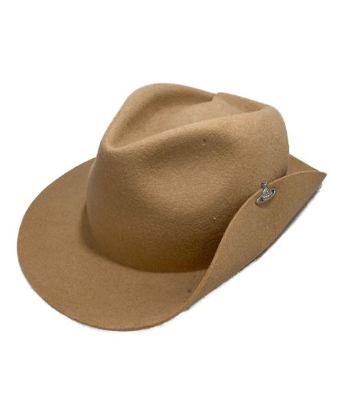Vivienne Westwood（ヴィヴィアンウエストウッド）Vivienne Westwood (ヴィヴィアンウエストウッド) オーブデザインハット ベージュの古着・服飾アイテム