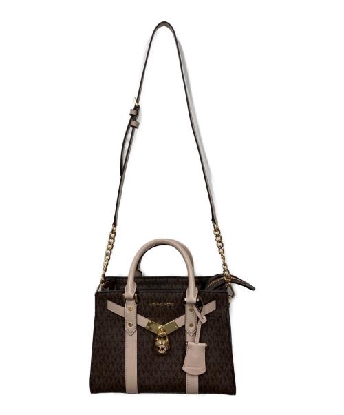 MICHAEL KORS（マイケルコース）MICHAEL KORS (マイケルコース) 2WAYバッグ ブラウンの古着・服飾アイテム