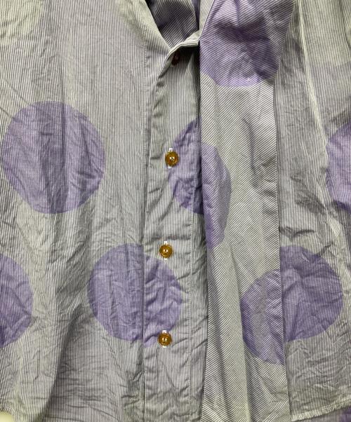 Vivienne Westwood man（ヴィヴィアン ウェストウッド マン）Vivienne Westwood man (ヴィヴィアン ウェストウッド マン) ドット柄変形シャツ パープル サイズ:44の古着・服飾アイテム