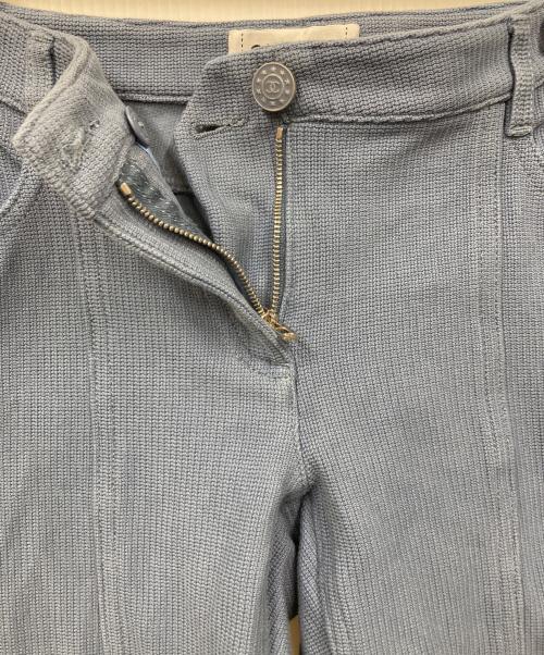 CHANEL（シャネル）CHANEL (シャネル) ココボタンテーパードパンツ スカイブルー サイズ:36の古着・服飾アイテム