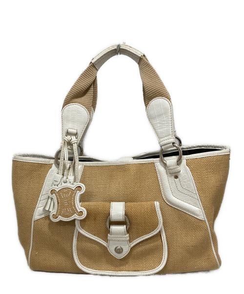 CELINE（セリーヌ）CELINE (セリーヌ) ストロー カゴブギーバッグ トートバッグ ベージュの古着・服飾アイテム
