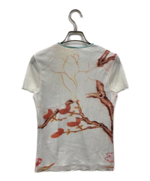 VIVIENNE TAM（ヴィヴィアンタム）VIVIENNE TAM (ヴィヴィアンタム) 半袖パワーネットニット ホワイトの古着・服飾アイテム