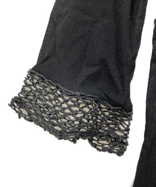 VIVIENNE TAM（ヴィヴィアンタム）VIVIENNE TAM (ヴィヴィアンタム) 刺繍パワーネットニット ブラックの古着・服飾アイテム