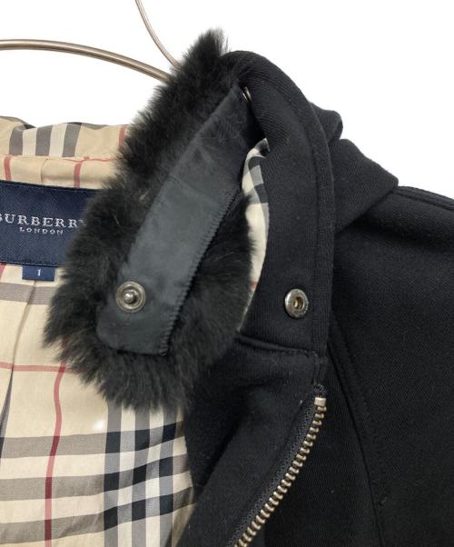 BURBERRY LONDON（バーバリーロンドン）BURBERRY LONDON (バーバリーロンドン) ノバチェック ジップファーパーカー ブラック サイズ:1の古着・服飾アイテム