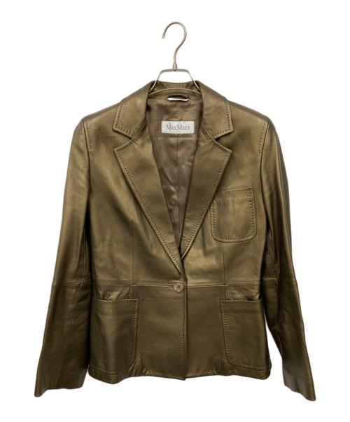 MaxMara（マックスマーラ）MaxMara (マックスマーラ) レザーセットアップ ゴールド サイズ:40の古着・服飾アイテム
