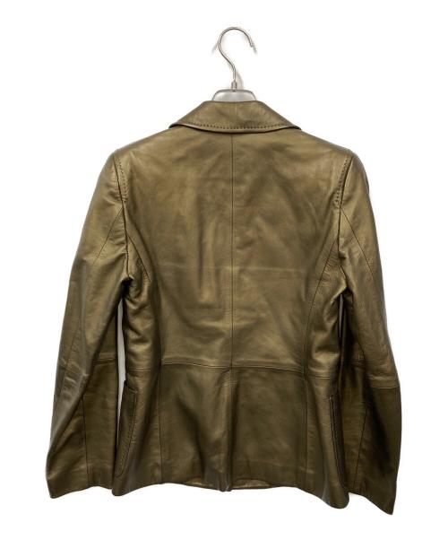 MaxMara（マックスマーラ）MaxMara (マックスマーラ) レザーセットアップ ゴールド サイズ:40の古着・服飾アイテム