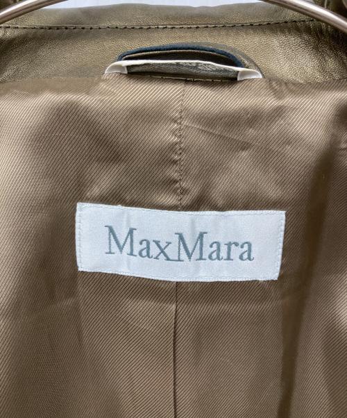 MaxMara（マックスマーラ）MaxMara (マックスマーラ) レザーセットアップ ゴールド サイズ:40の古着・服飾アイテム