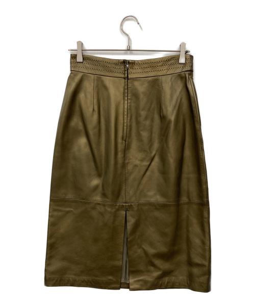 MaxMara（マックスマーラ）MaxMara (マックスマーラ) レザーセットアップ ゴールド サイズ:40の古着・服飾アイテム