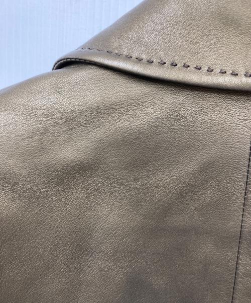 MaxMara（マックスマーラ）MaxMara (マックスマーラ) レザーセットアップ ゴールド サイズ:40の古着・服飾アイテム