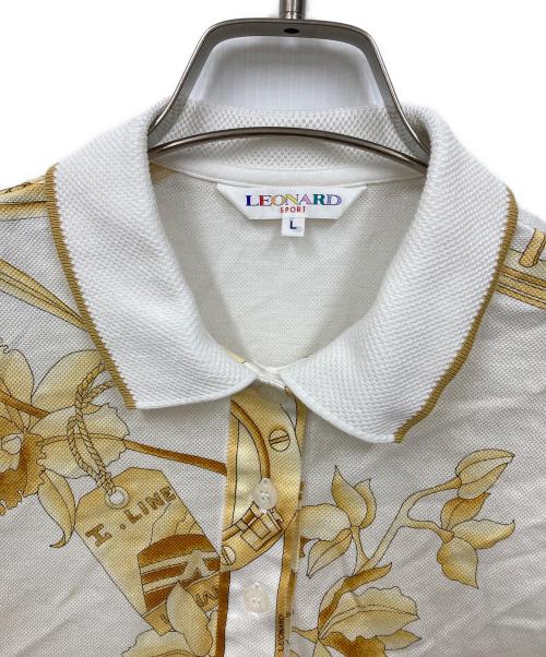 LEONARD SPORT（レオナール スポーツ）LEONARD SPORT (レオナール スポーツ) ポロシャツ ホワイト サイズ:Ｌの古着・服飾アイテム
