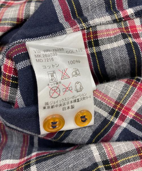 Vivienne Westwood man（ヴィヴィアン ウェストウッド マン）Vivienne Westwood man (ヴィヴィアン ウェストウッド マン) オーブデザインチェックシャツ レッド サイズ:48の古着・服飾アイテム