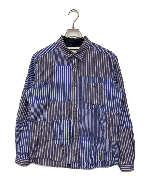WHITE MOUNTAINEERING（ホワイトマウンテ二アニング）WHITE MOUNTAINEERING (ホワイトマウンテ二アニング) 切替シャツ ブルー サイズ:3の古着・服飾アイテム