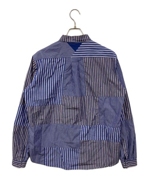 WHITE MOUNTAINEERING（ホワイトマウンテ二アニング）WHITE MOUNTAINEERING (ホワイトマウンテ二アニング) 切替シャツ ブルー サイズ:3の古着・服飾アイテム