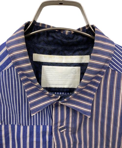 WHITE MOUNTAINEERING（ホワイトマウンテ二アニング）WHITE MOUNTAINEERING (ホワイトマウンテ二アニング) 切替シャツ ブルー サイズ:3の古着・服飾アイテム