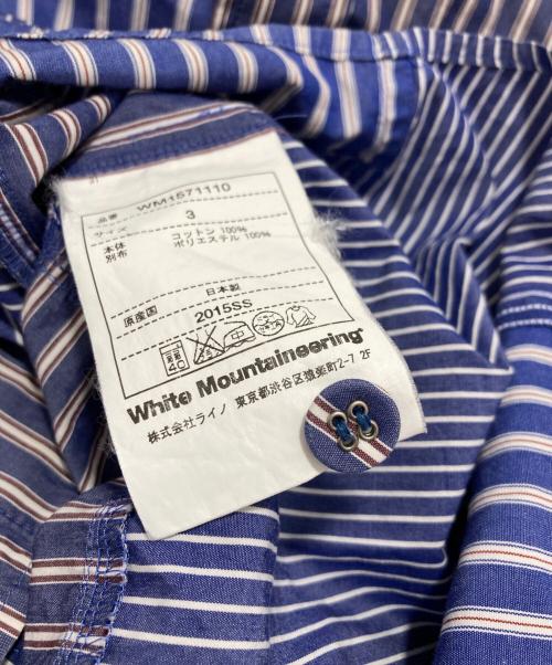 WHITE MOUNTAINEERING（ホワイトマウンテ二アニング）WHITE MOUNTAINEERING (ホワイトマウンテ二アニング) 切替シャツ ブルー サイズ:3の古着・服飾アイテム