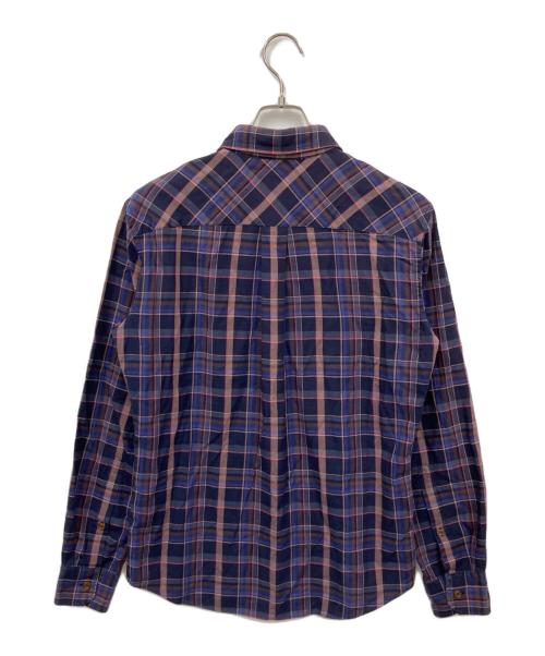 Vivienne Westwood man（ヴィヴィアン ウェストウッド マン）Vivienne Westwood man (ヴィヴィアン ウェストウッド マン) オーブデザインチェックシャツ ネイビー サイズ:48の古着・服飾アイテム