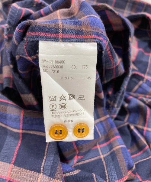 Vivienne Westwood man（ヴィヴィアン ウェストウッド マン）Vivienne Westwood man (ヴィヴィアン ウェストウッド マン) オーブデザインチェックシャツ ネイビー サイズ:48の古着・服飾アイテム