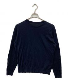 JOHN SMEDLEY（ジョンスメドレー）の古着「コットンハイゲージニット」｜ネイビー