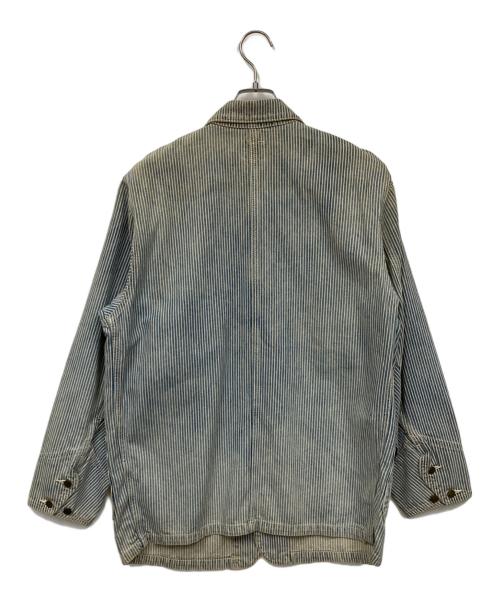 LEE（リー）LEE (リー) 復刻ハウスマークヒッコリーカバーオール ブルー サイズ:MEDIUMの古着・服飾アイテム