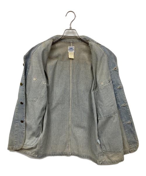 LEE（リー）LEE (リー) 復刻ハウスマークヒッコリーカバーオール ブルー サイズ:MEDIUMの古着・服飾アイテム